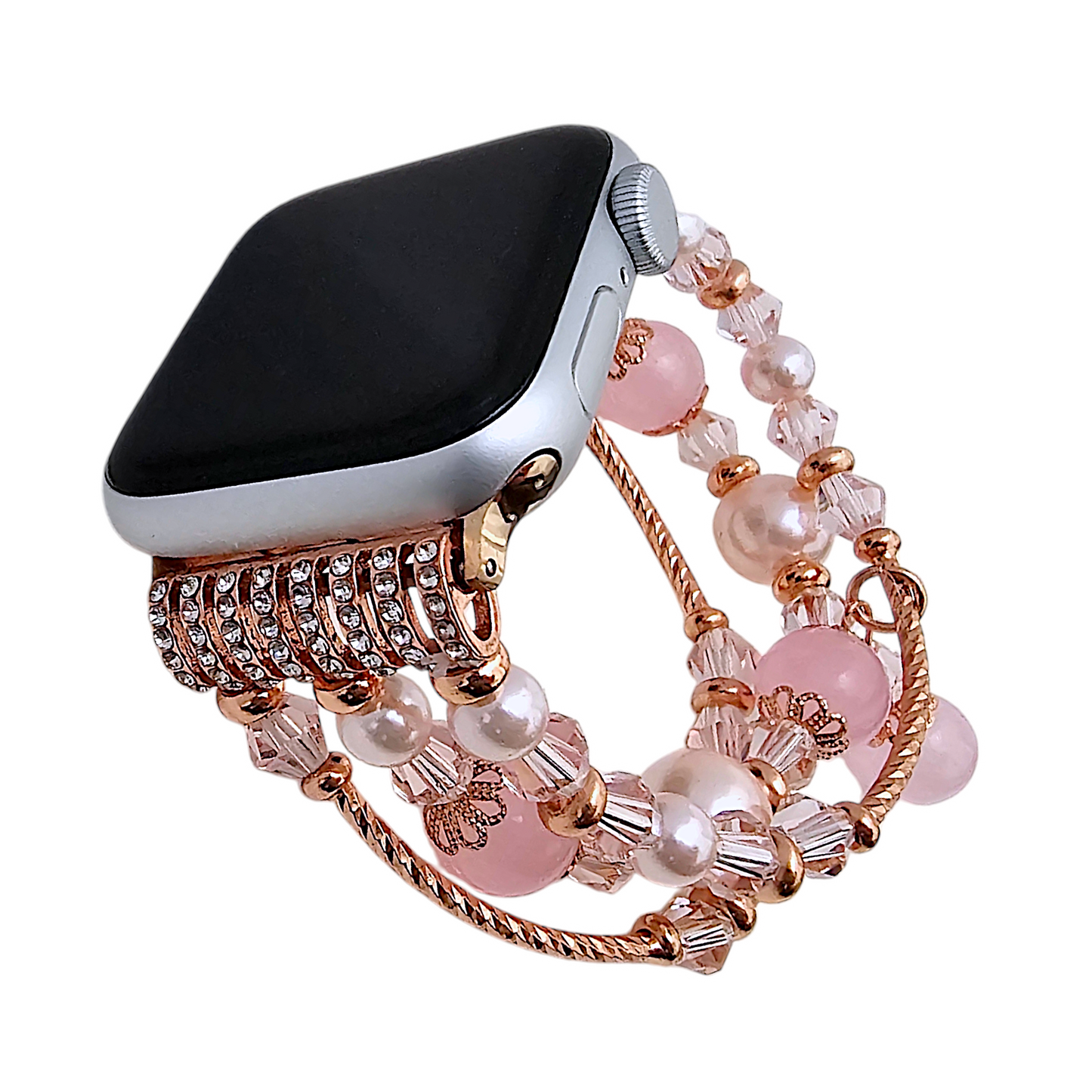 Pearl Charm Bracelet for Apple Watch Rose Gold