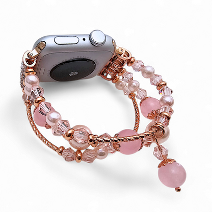 Pearl Charm Bracelet for Apple Watch Rose Gold