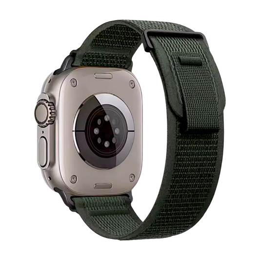 Trail Loop Nylon Stretch Strap For Apple Watch Army Green