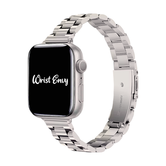 Skinny Oyster Bracelet for Apple Watch Silver