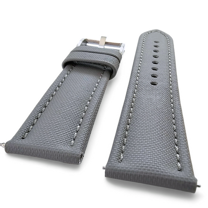 Sailcloth Watch Strap Band Premium Two Piece 20mm 22mm Navy Grey Replacement UK