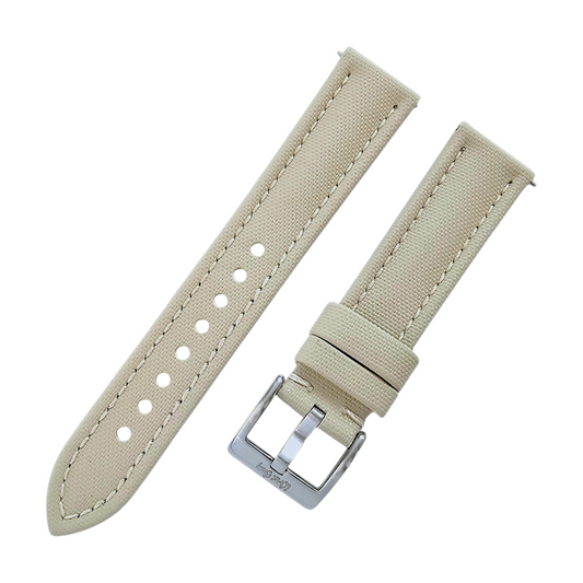 Sailcloth Watch Strap Band Two Piece 20mm 22mm Beige