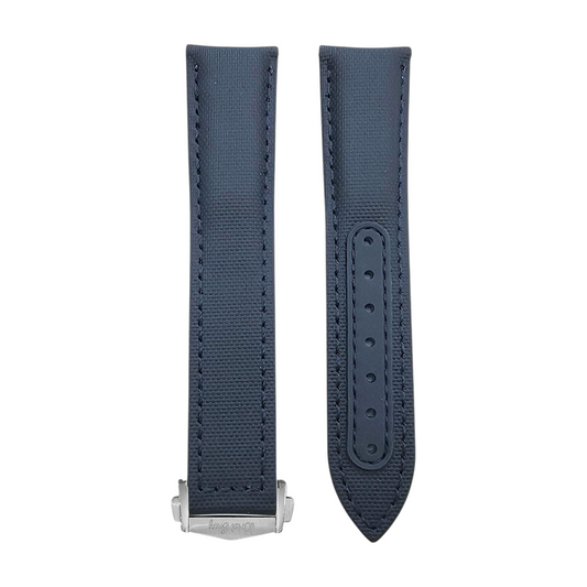 Premium Sailcloth Deployment Watch Strap 20mm 22mm Blue