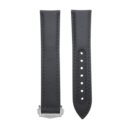 Premium Sailcloth Deployment Watch Strap 20mm 22mm Black