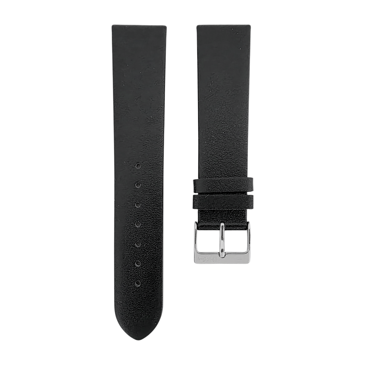 Infinity Edge Italian Leather Watch Strap 18mm 20mm Black