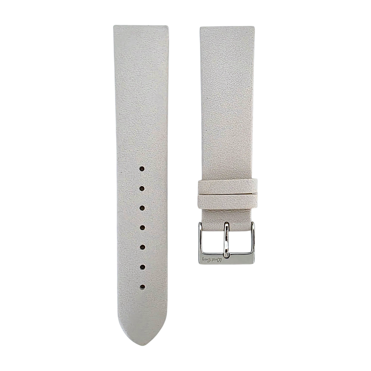Infinity Edge Italian Leather Watch Strap 18mm 20mm Starlight Cream