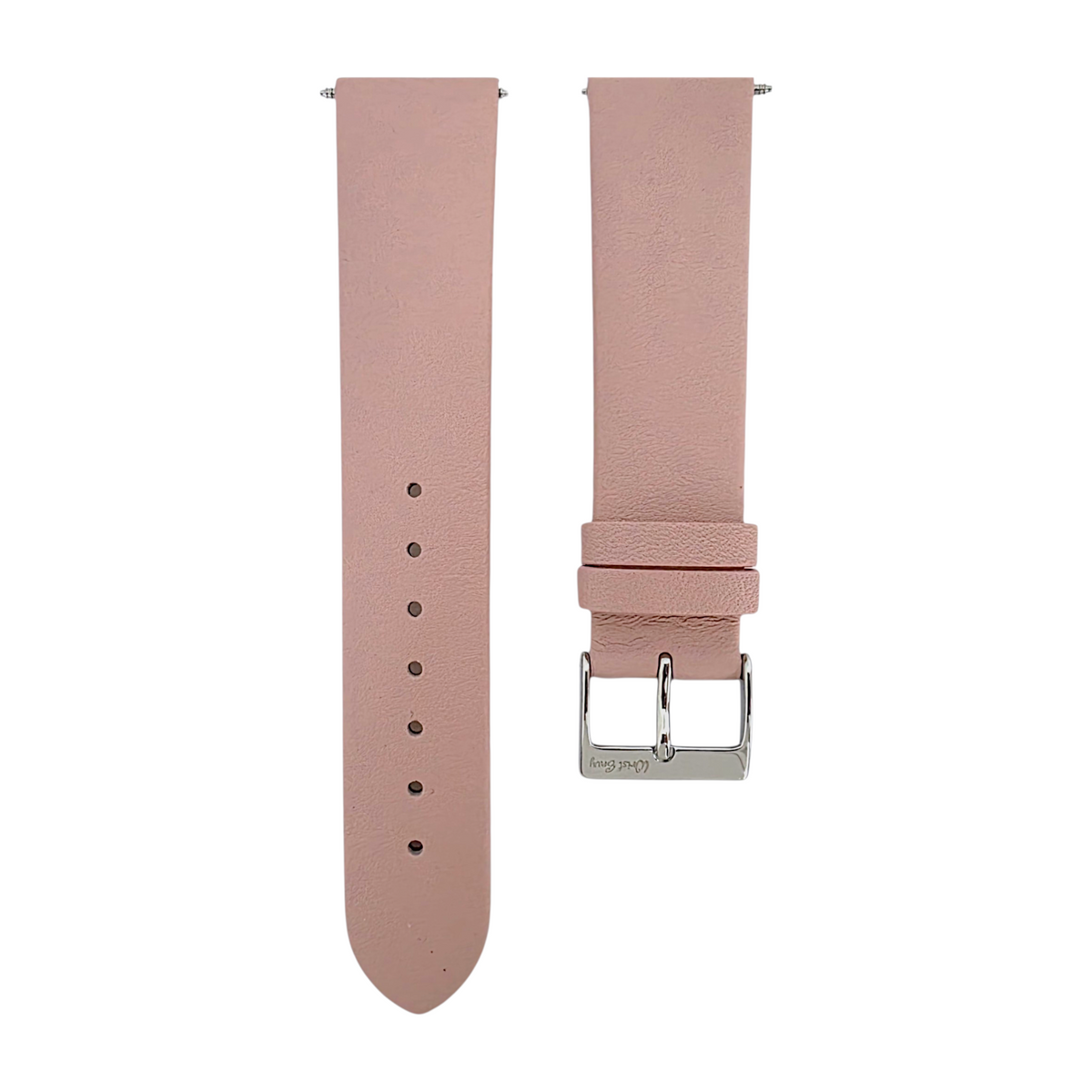 Infinity Edge Italian Leather Watch Strap 20mm Pink