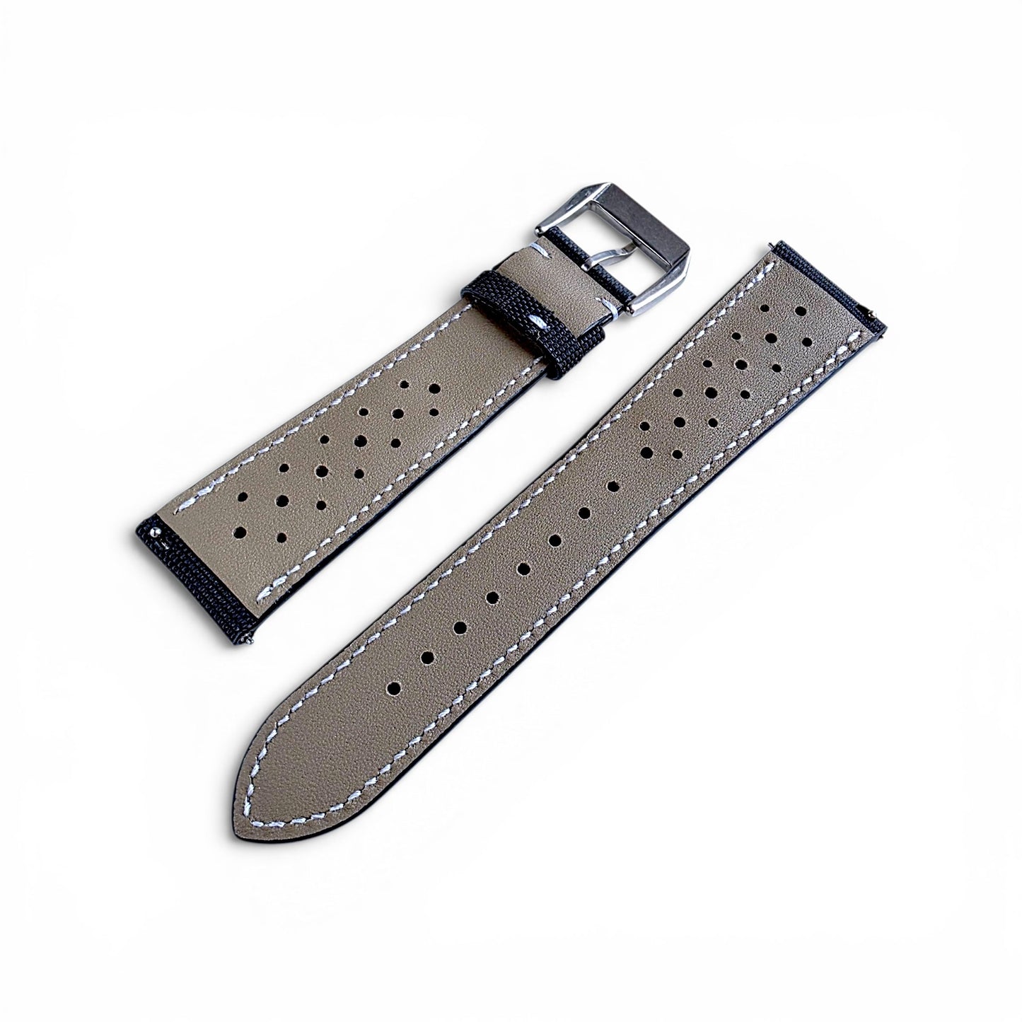 Sailcloth Rally Watch Strap 22mm Black