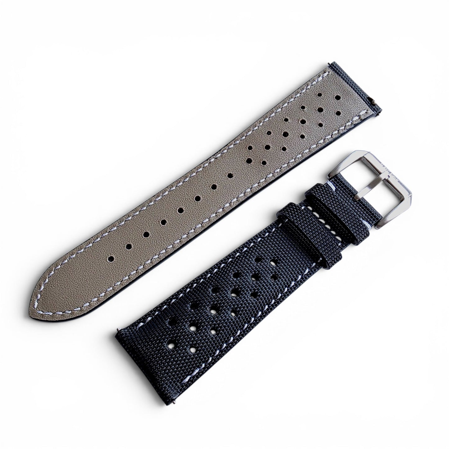 Sailcloth Rally Watch Strap 22mm Black