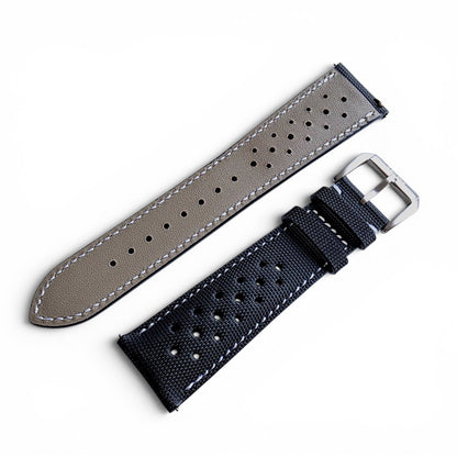 Sailcloth Rally Watch Strap 22mm Black
