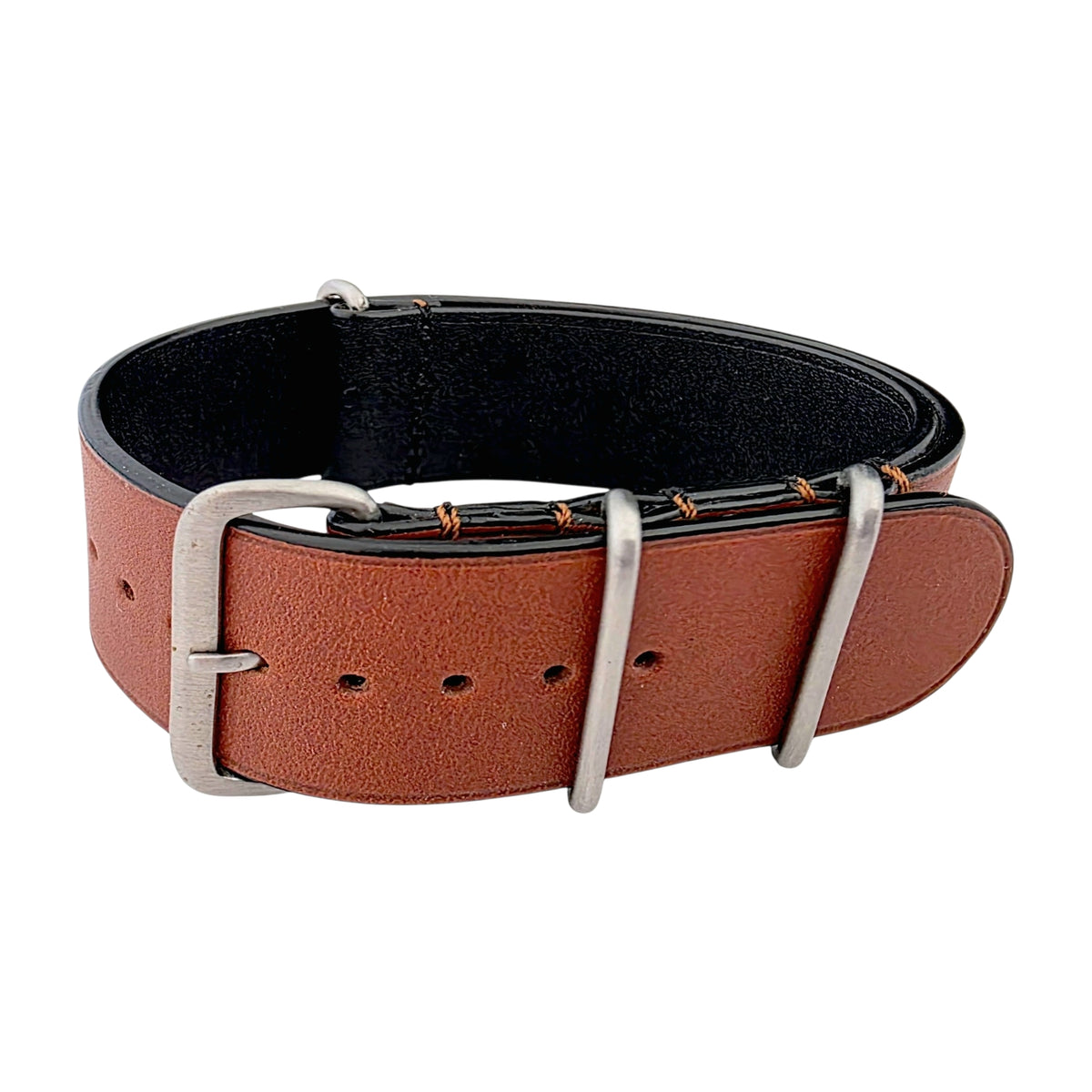 French Novonappa Leather One Piece Strap 20mm Brown