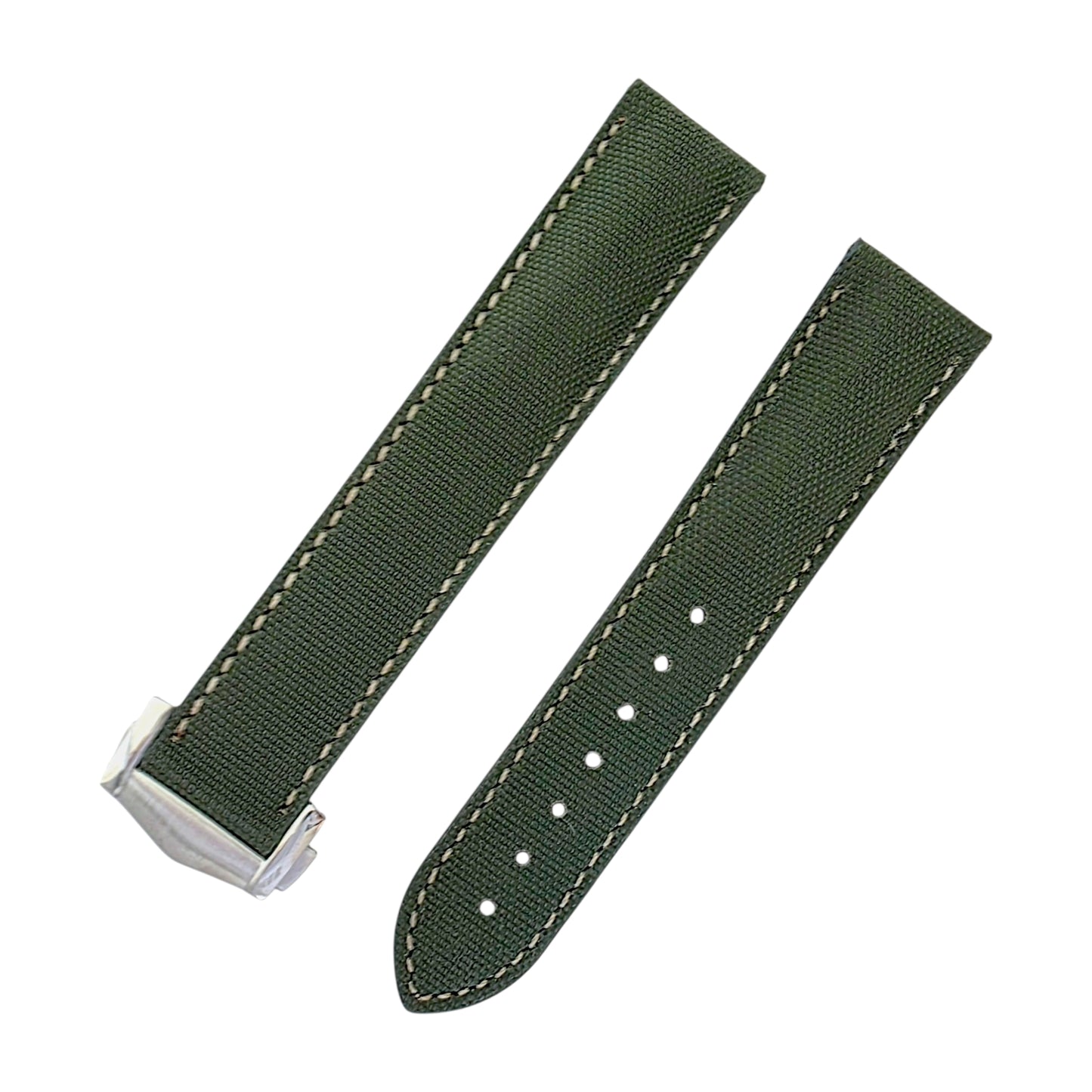 Sailcloth Deployant Watch Strap Band 20mm Fern Green