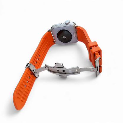 Premium FKM Rubber Watch Strap For Apple Watch Orange