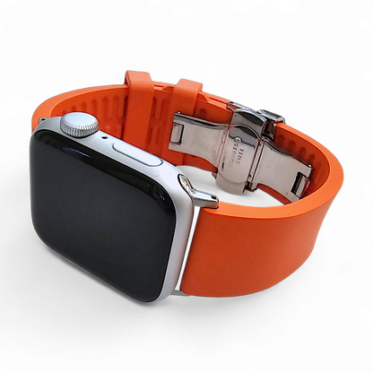 Premium FKM Rubber Watch Strap For Apple Watch Orange