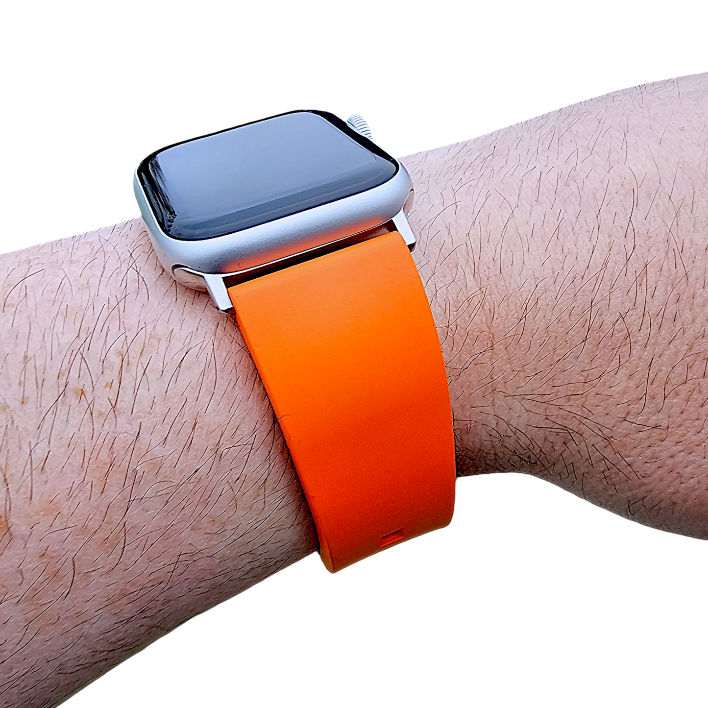 Premium FKM Rubber Watch Strap For Apple Watch Orange