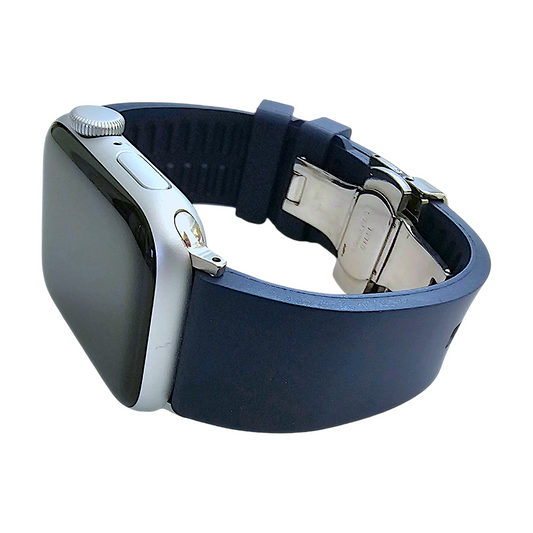 Premium FKM Rubber Watch Strap For Apple Watch Blue