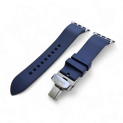 Premium FKM Rubber Watch Strap For Apple Watch Blue