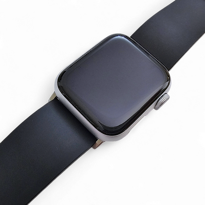 Premium FKM Rubber Watch Strap For Apple Watch Black