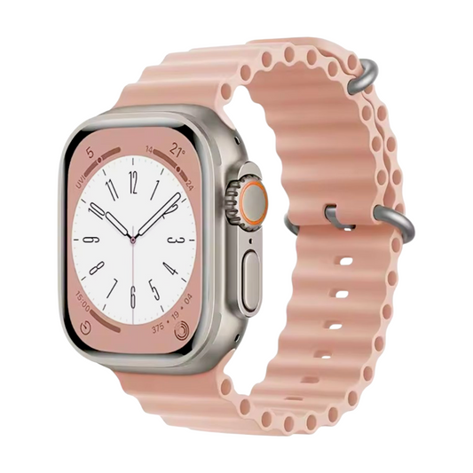 Ocean Silicone Strap For Apple Watch Pink