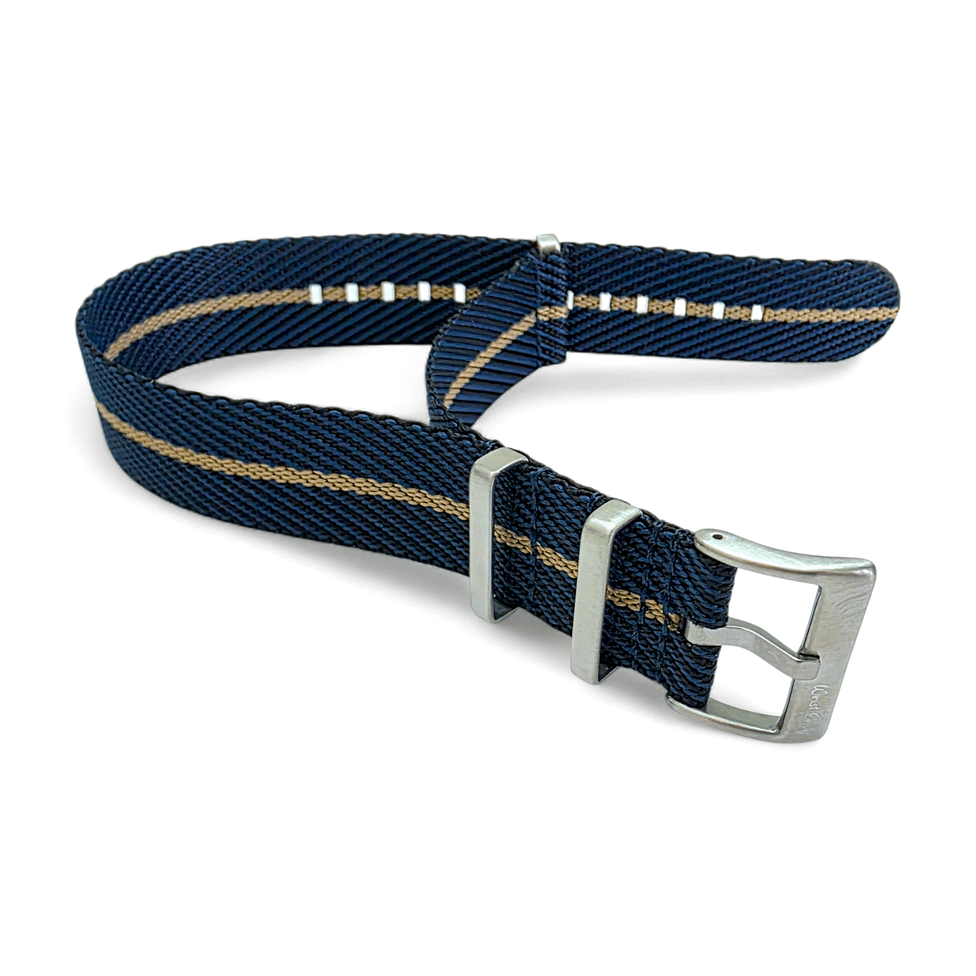 Aeris Flex Nylon Military Watch Strap Black Blue Khaki 20mm 22mm - Wrist Envy