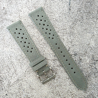 Alcantara Rally Watch Strap Light Grey 20mm - Wrist Envy