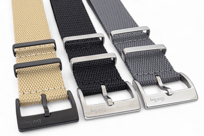 Arbor Hemp Black Buckle Military Watch Strap 20mm 22mm Desert Sand - Wrist Envy