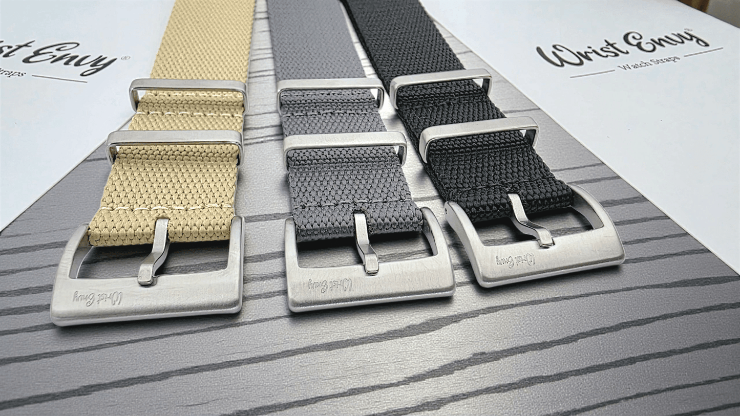 Arbor Hemp Black Buckle Military Watch Strap 20mm 22mm Desert Sand - Wrist Envy