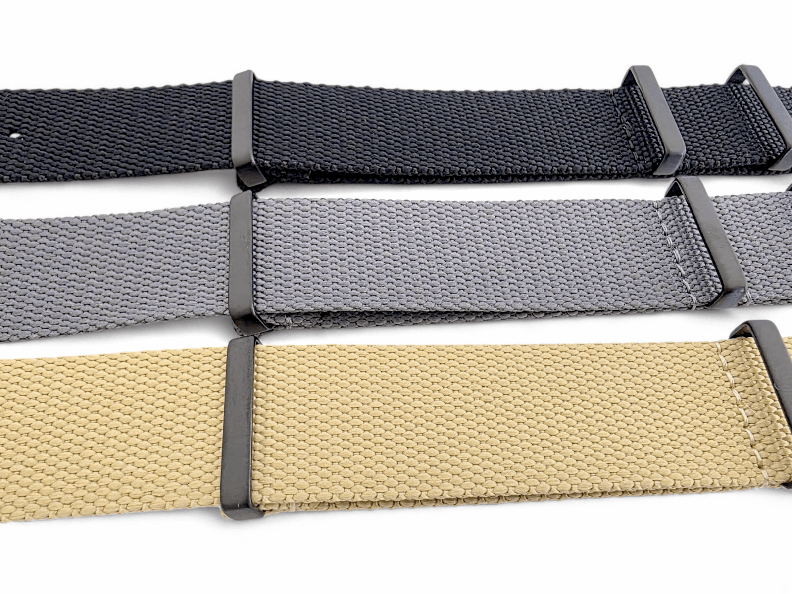 Arbor Hemp Black Buckle Military Watch Strap 20mm 22mm Desert Sand - Wrist Envy