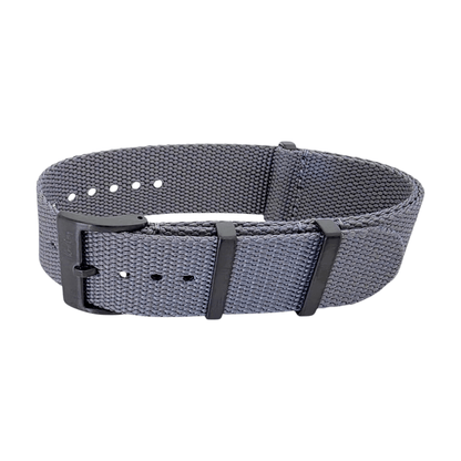 Arbor Hemp Black Buckle Military Watch Strap 20mm 22mm Grey - Wrist Envy