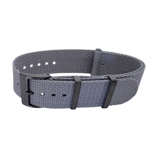 Arbor Hemp Black Buckle Military Watch Strap 20mm 22mm Grey - Wrist Envy