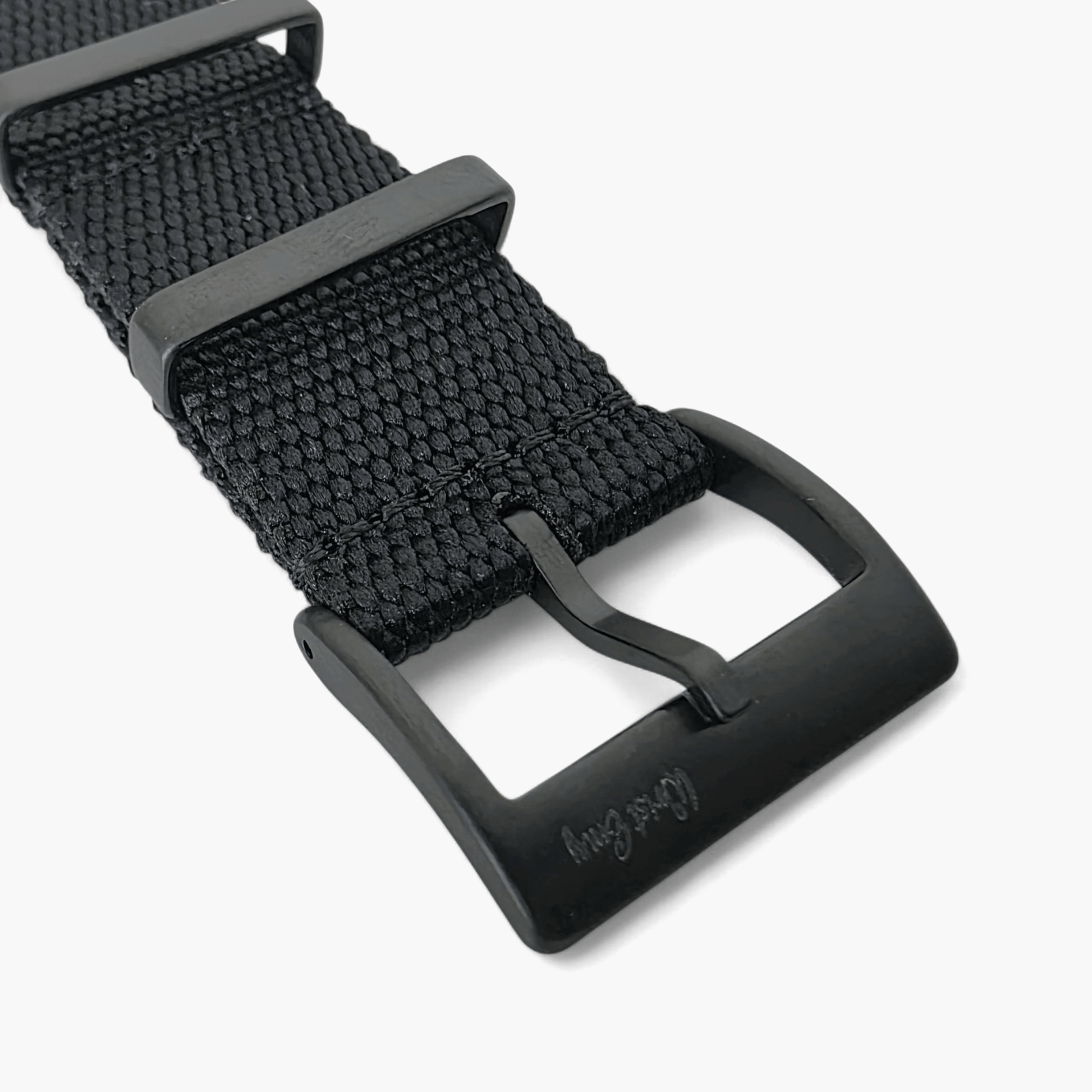 Arbor Hemp Black Hardware Military Watch Strap 20mm 22mm Black - Wrist Envy