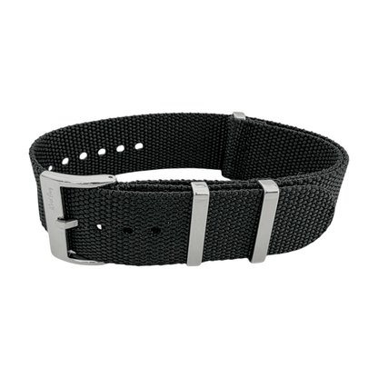 Arbor Hemp Military Watch Strap 20mm 22mm Black - Wrist Envy