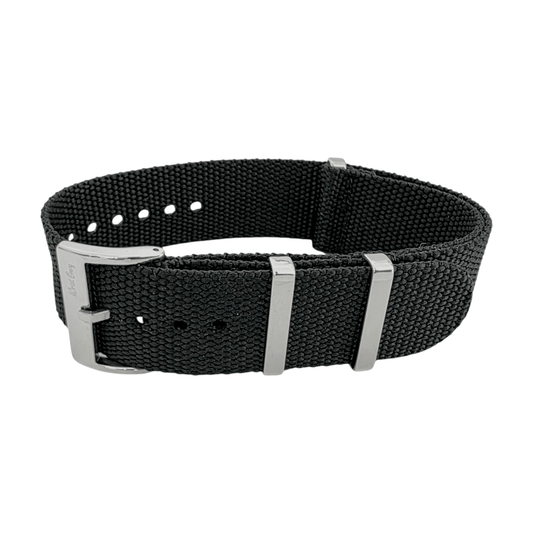 Arbor Hemp Military Watch Strap 20mm 22mm Black - Wrist Envy