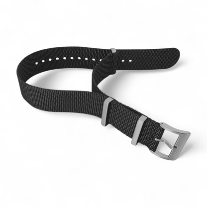 Arbor Hemp Military Watch Strap 20mm 22mm Black - Wrist Envy