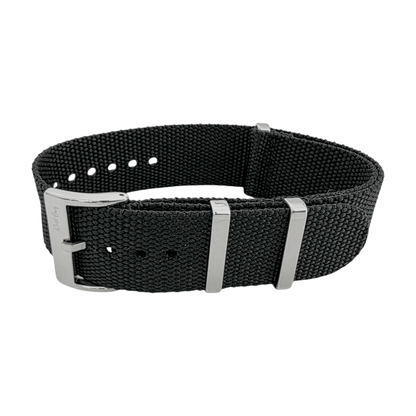 Arbor Hemp Military Watch Strap 20mm 22mm Black - Wrist Envy