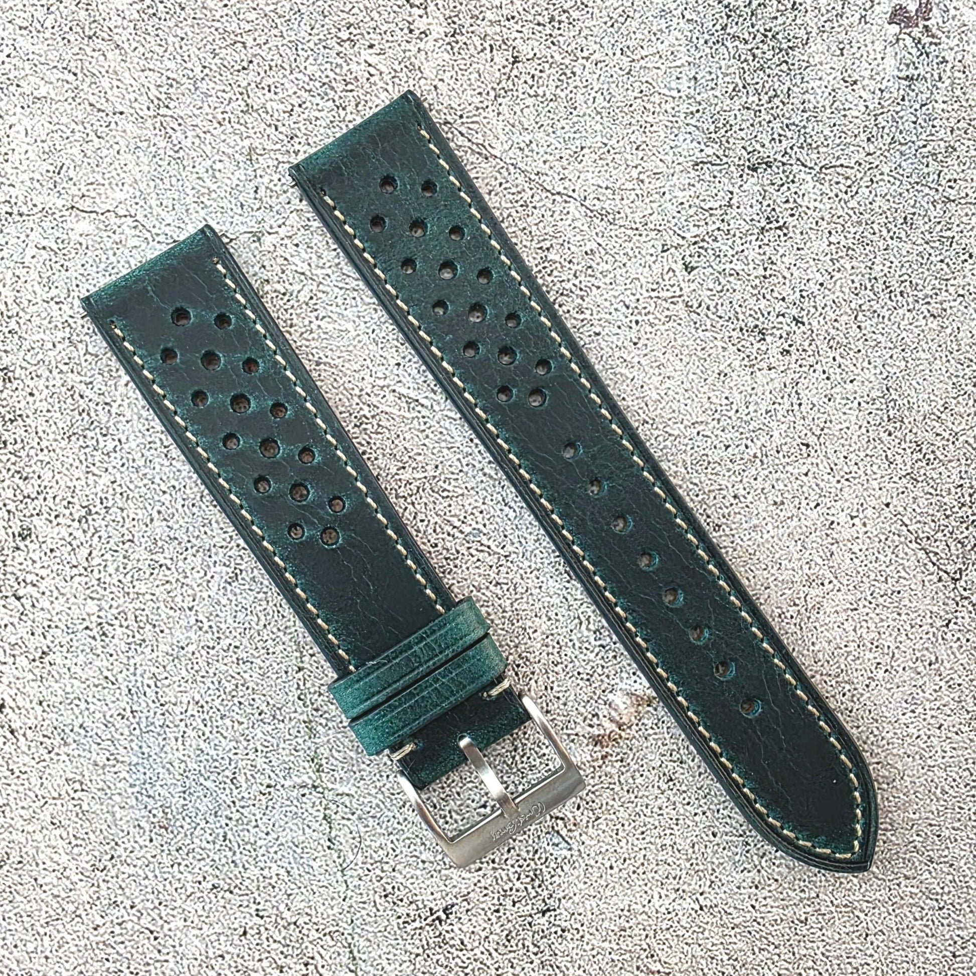 Badalassi Carlo Rally Strap - Custom Ready Made - Dark Teal - Wrist Envy