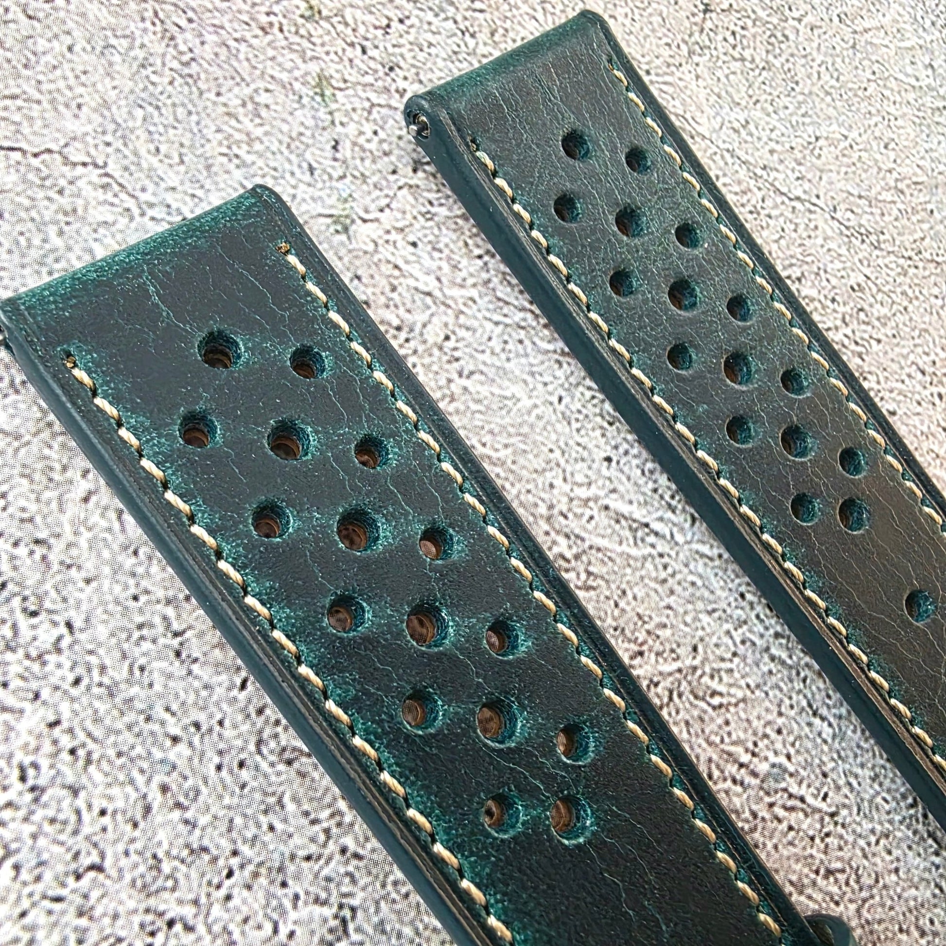 Badalassi Carlo Rally Strap - Custom Ready Made - Dark Teal - Wrist Envy