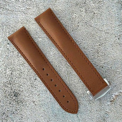 Barenia Leather Deployant Strap - Custom Ready Made - Brown - Wrist Envy