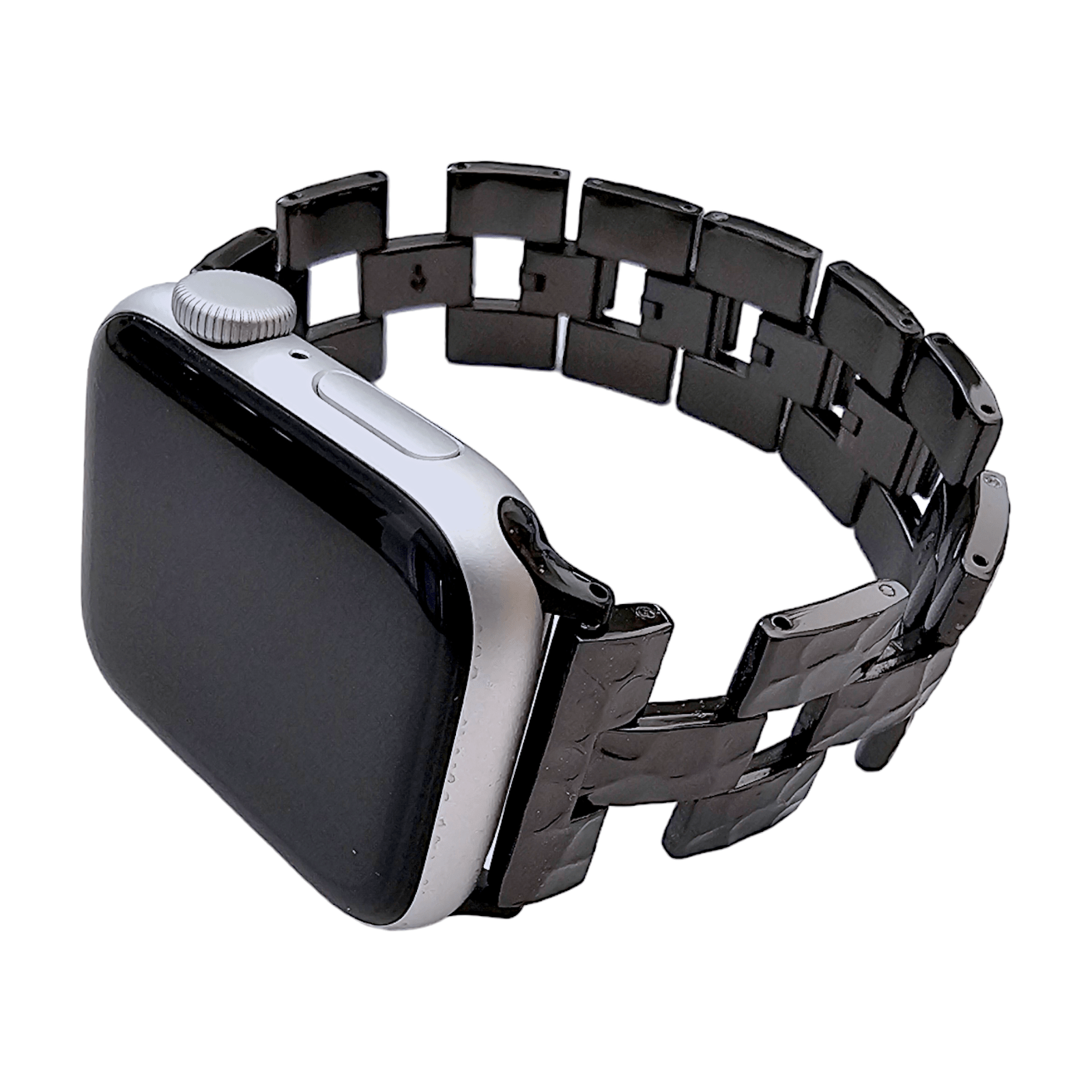 Black Crushed metal bracelet for Apple Watch Strap Band Wrist Envy