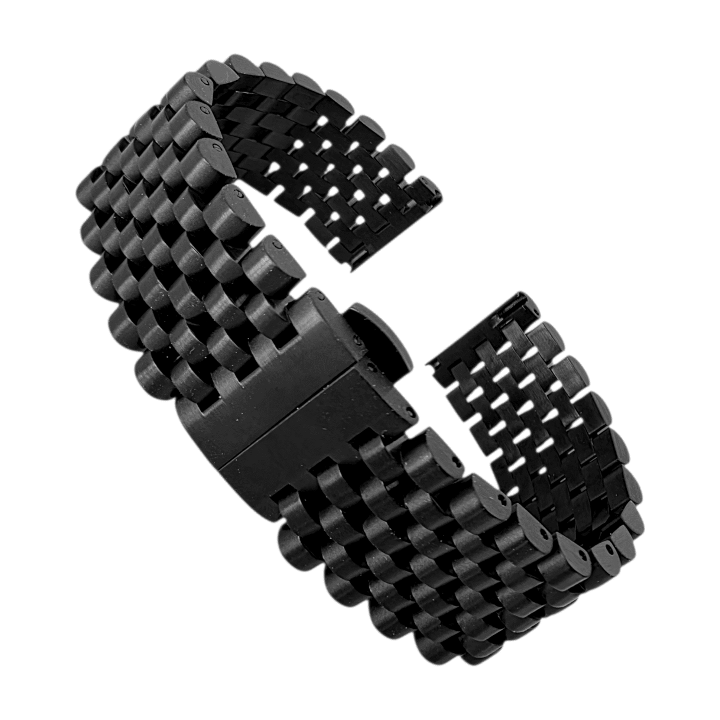 Black PVD Solid 316L Stainless Steel Watch Bracelet 20mm 22mm - Wrist Envy