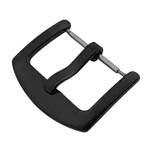 Black PVD Stainless Steel Tang Buckle Curved 18mm 20mm Sports Style - Wrist Envy