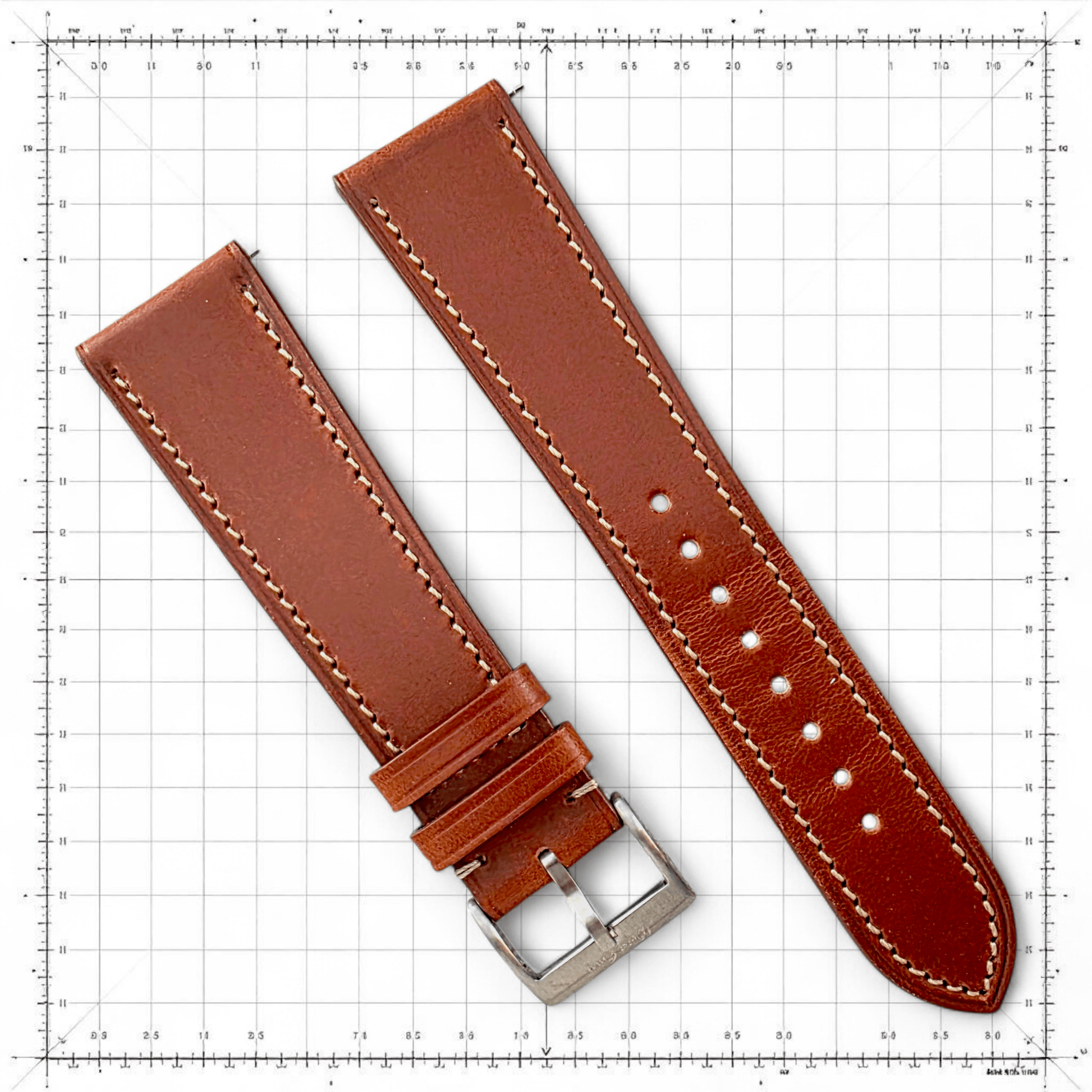 British Bridle Leather Watch Strap - Custom Made To Order - Wrist Envy