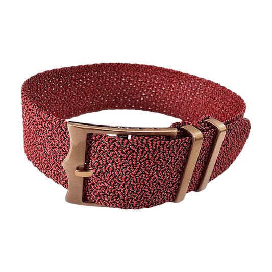 Bronze Buckle Perlon Military Watch Strap Nylon 20mm 22mm - Wrist Envy