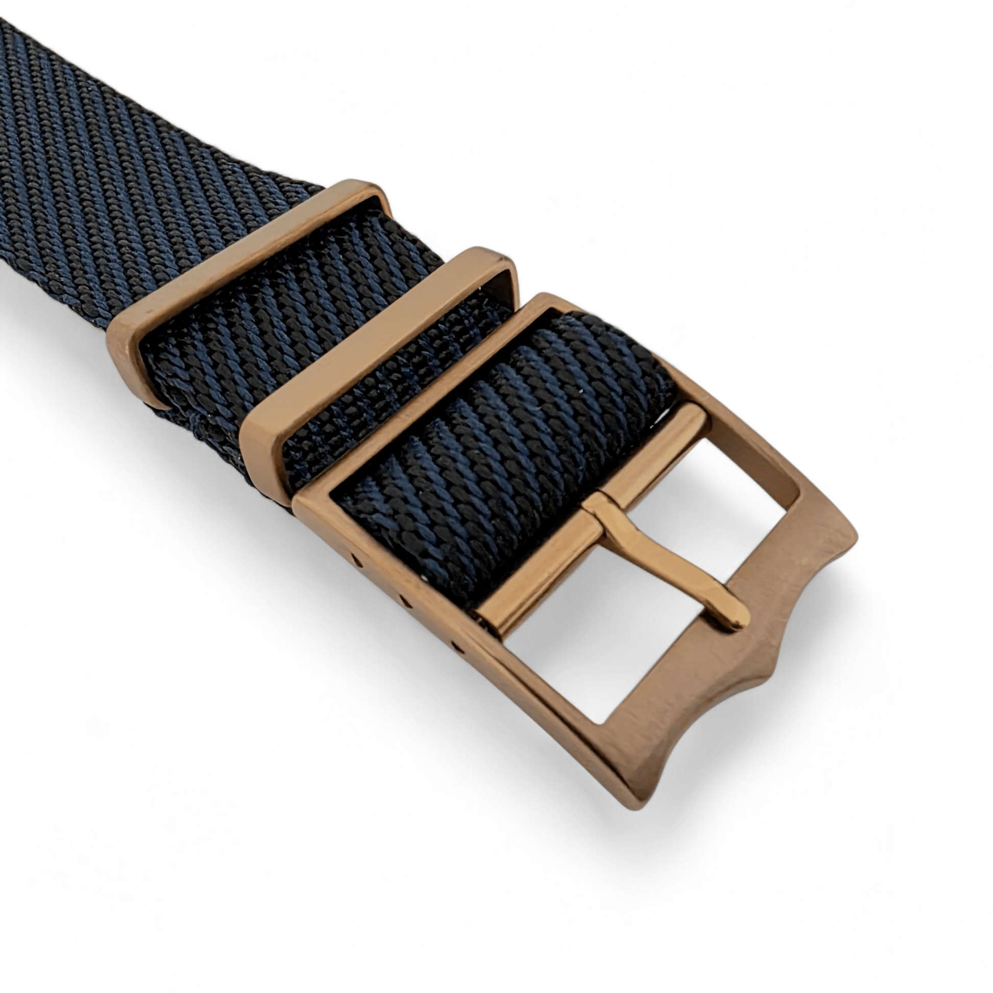 Bronze PVD Buckle Single Pass Watch Strap 20mm 22mm - Wrist Envy