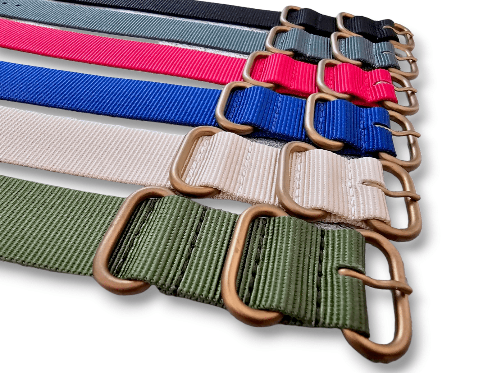 Bronze PVD Nylon Watch Strap Band 20mm 22mm - Wrist Envy