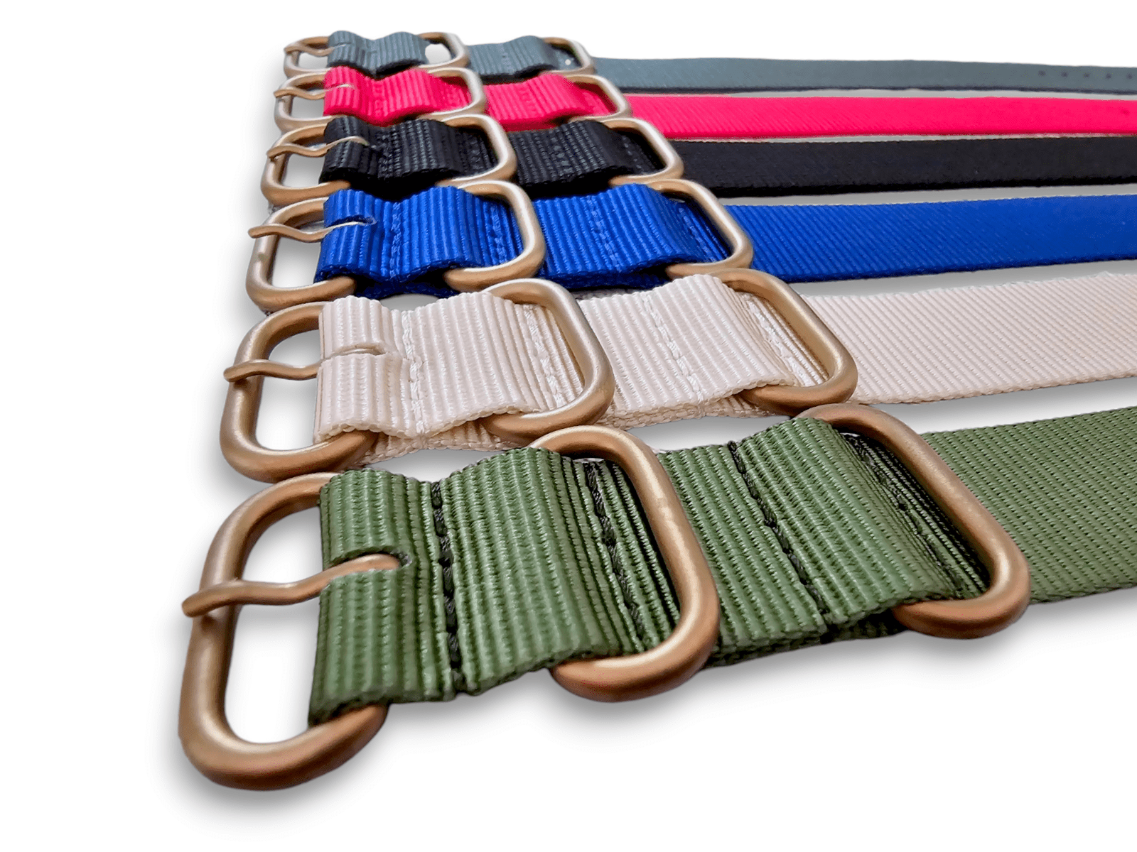 Bronze PVD Nylon Watch Strap Band 20mm 22mm - Wrist Envy