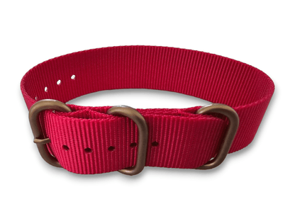 Bronze PVD Nylon Watch Strap Band 20mm 22mm - Wrist Envy