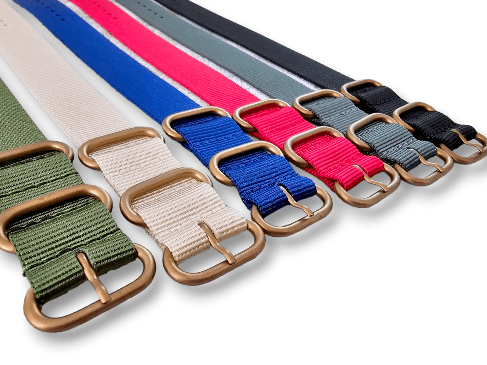 Bronze PVD Nylon Watch Strap Band 20mm 22mm - Wrist Envy