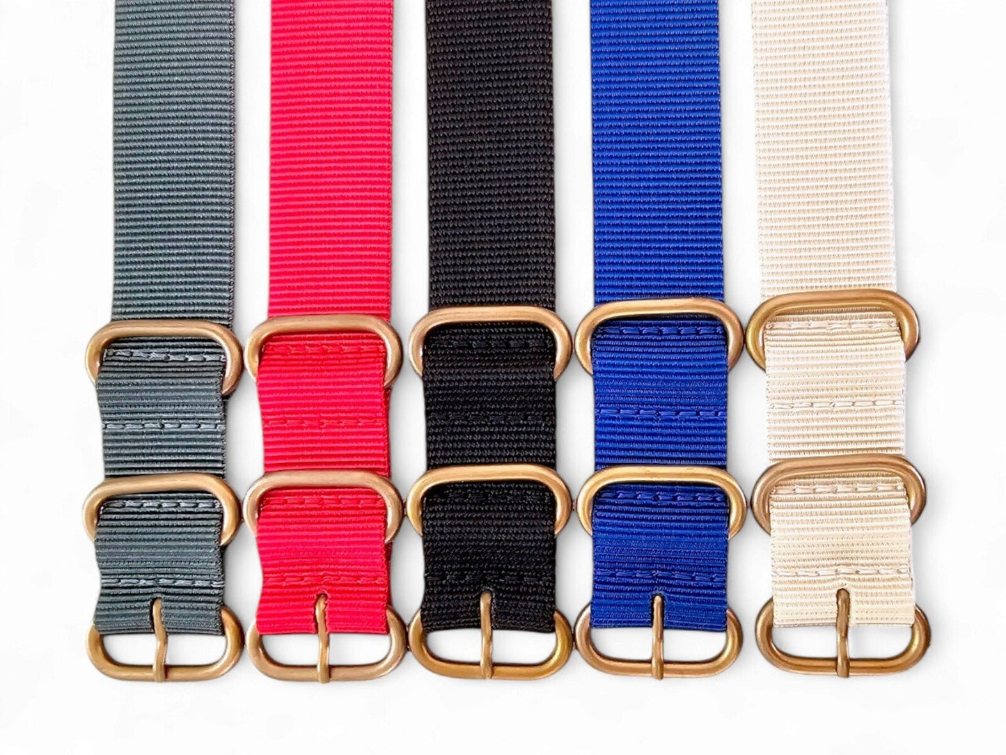 Bronze PVD Nylon Watch Strap Band 20mm 22mm - Wrist Envy