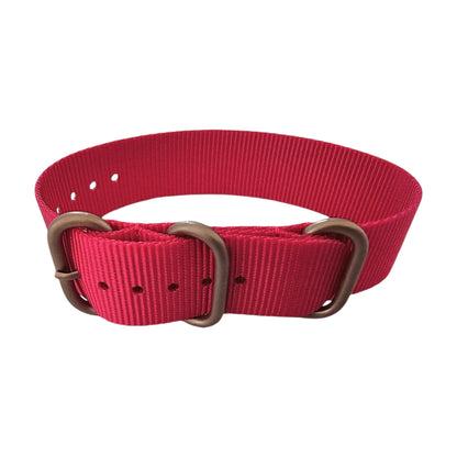 Bronze PVD Nylon Watch Strap Band 20mm 22mm - Wrist Envy